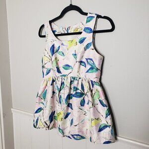 LEIFSTOTTIR Anthropologie Brocade Bird Peplum Top